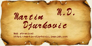 Martin Đurković vizit kartica